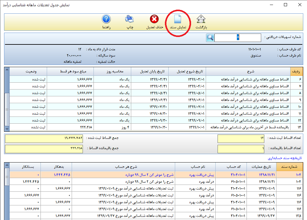تعدیلات ماهانه