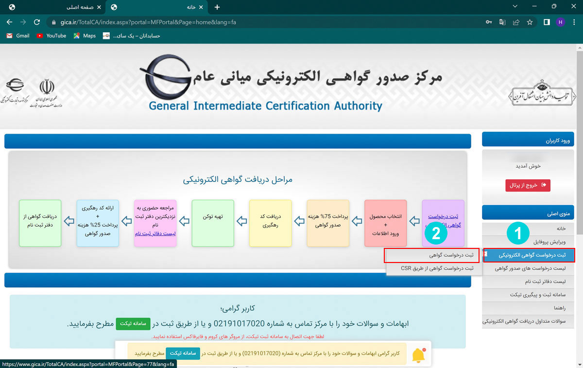 دریافت شناسه یکتای الکترونیکی